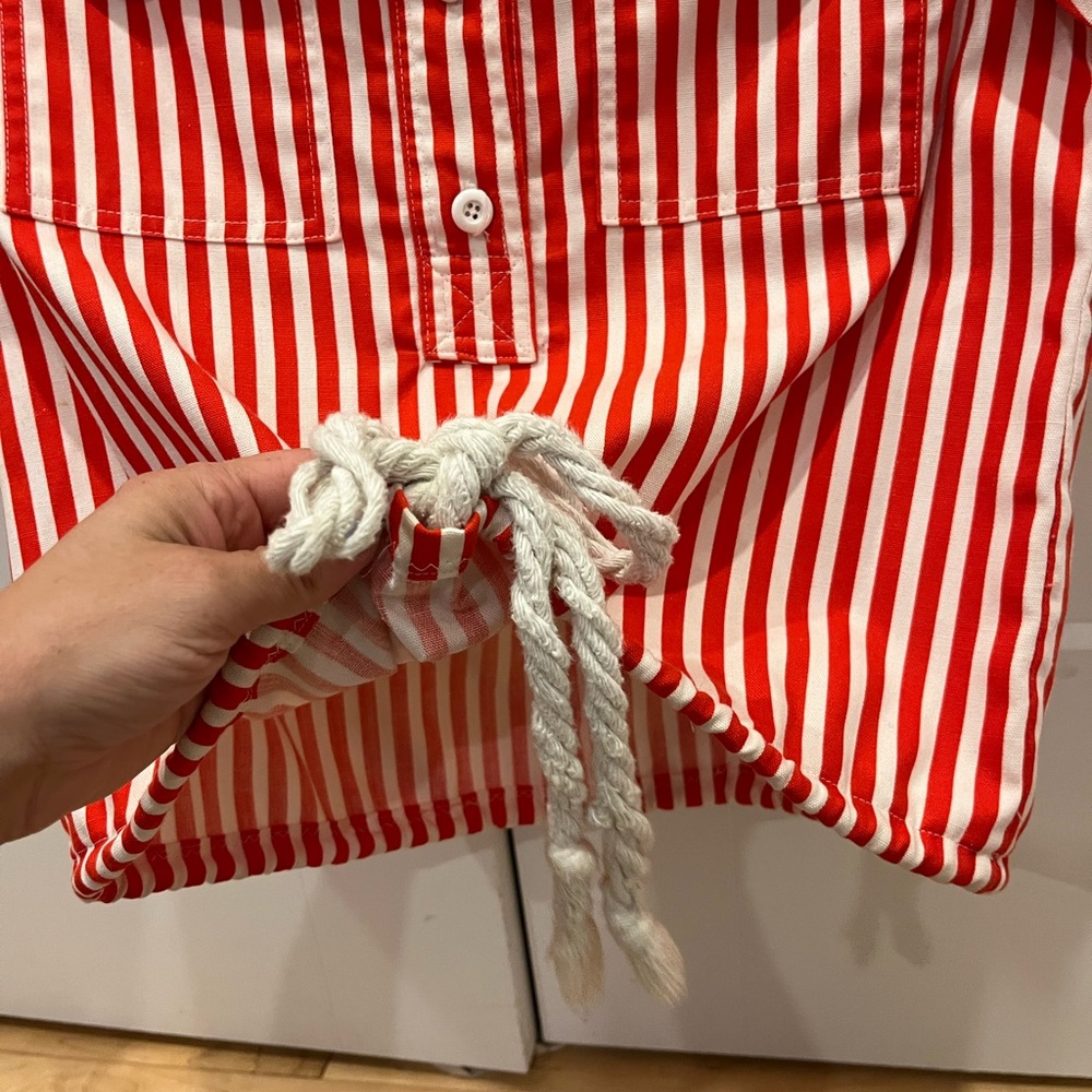 Handmade 1950s/60s vintage candy stripe button down with rope detail - Picture 2 of 4